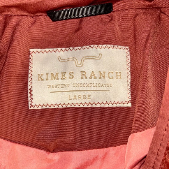 NWT womens KIMES RANCH puffer jacket with suede yoke and collar ,burnt red color - Picture 4 of 4